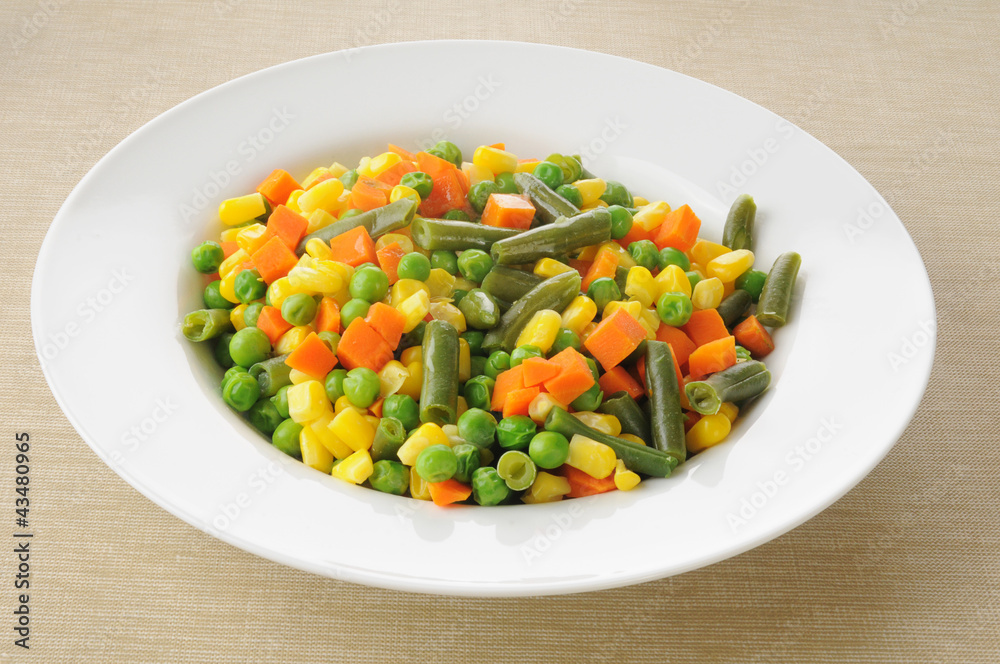 Bowl of mixed vegetables