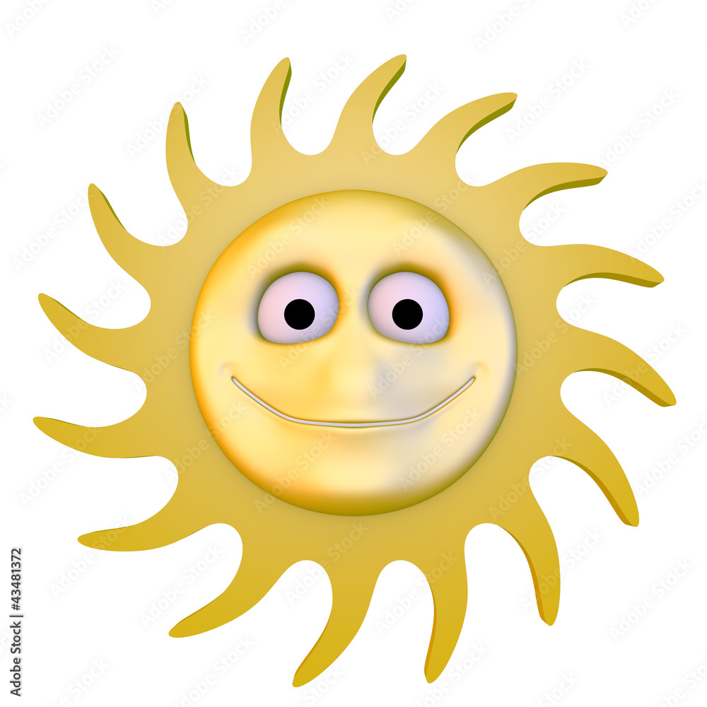 3d sun character