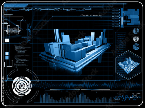 abstract 3d screen design
