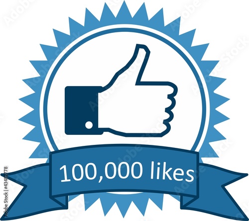Social icon 100k thumbs up