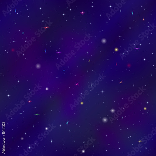 Empty space with stars