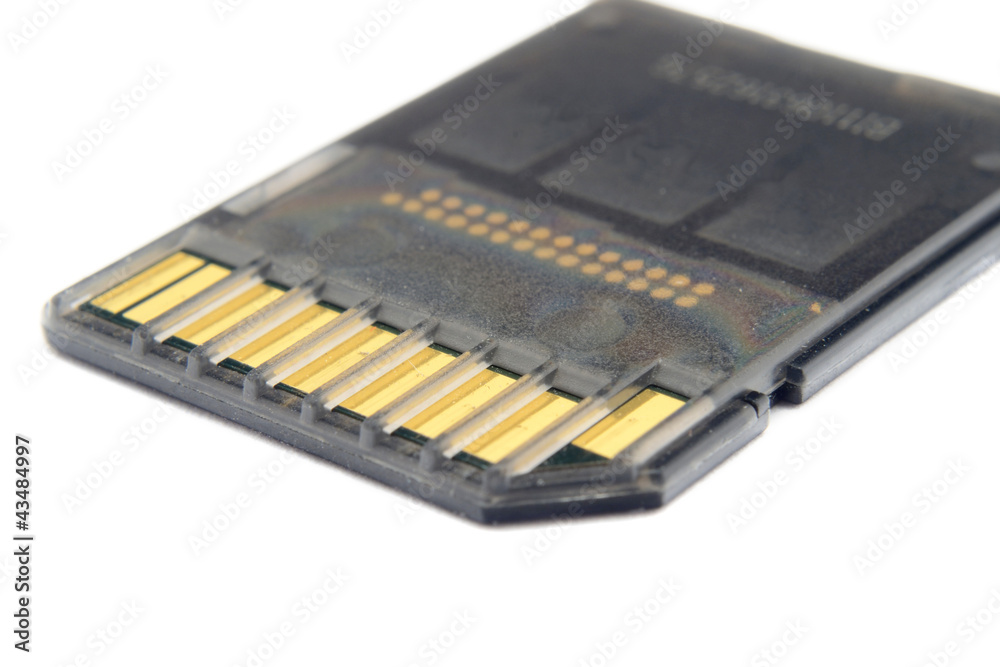 SD memory card isolated over white background SD memory card isolated over white background