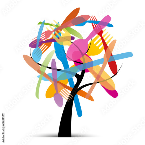 arbre et couverts