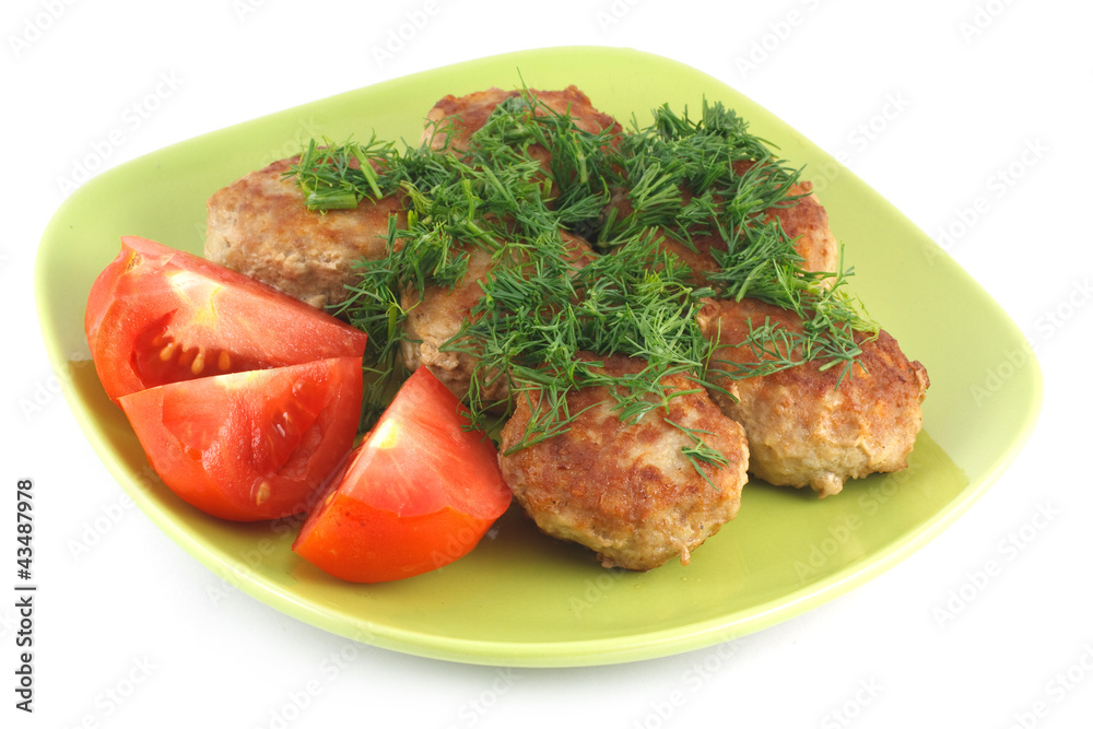 Fried meatballs with fennel and tomatoes Fried meatballs with fennel and tomatoes