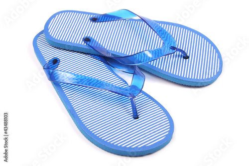 Blue flip-flops