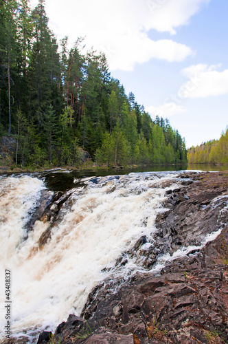 Waterfall Kivach in Karelia, Russia