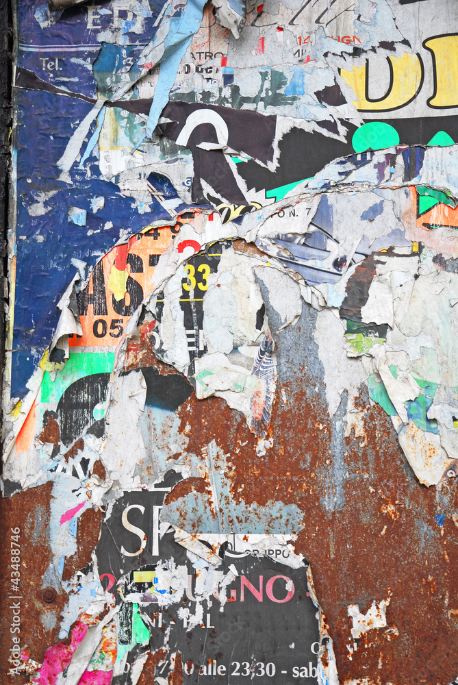 Obraz premium Scratched advertising