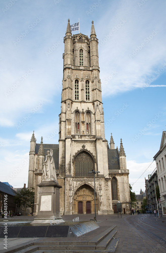 Brussels - tower of Saint Baaf's Cathedral