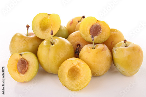 isolated yellow plum