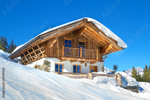 Mountain chalet in alps #43491366