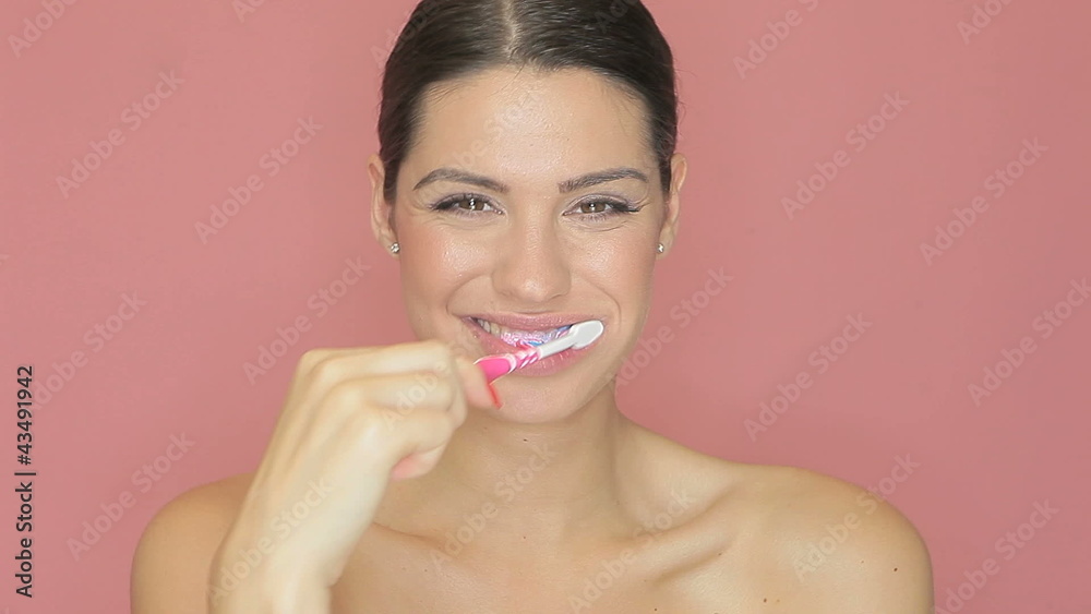 Beautiful woman with toothbrush Beautiful woman with toothbrush