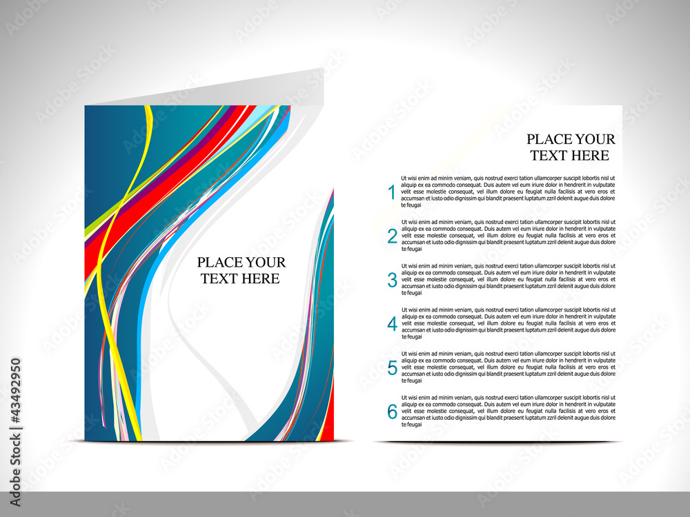 abstract wave brochure