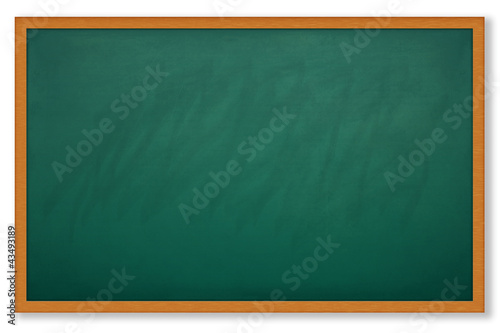 Blank chalk board and wood frame for write and teach