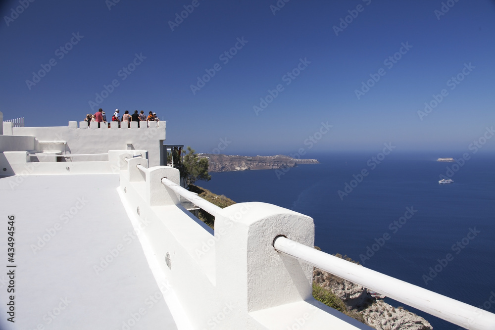 Fototapeta premium lookout santorini