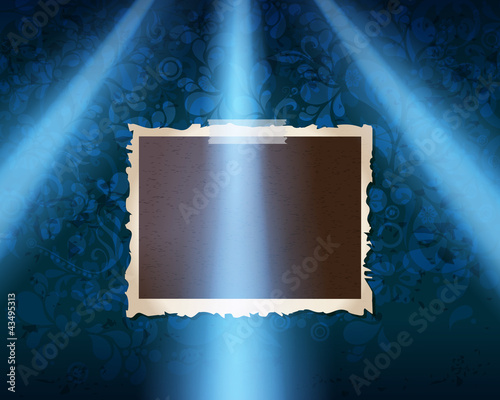 Old, vintage photo on the wall