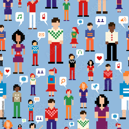 Social media people network pattern