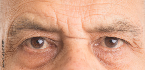 Close up of eyes of a senior man