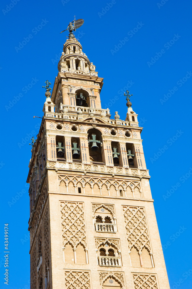 Bell tower of Cathedral church,  Seville, Spain