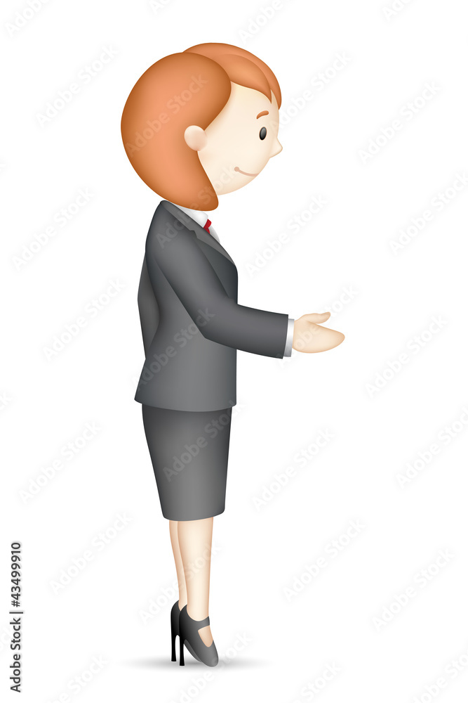 Business Lady doing Handshake