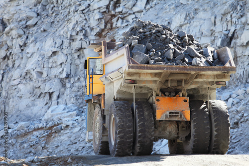 Truck of mining in open cast. Minerals industry