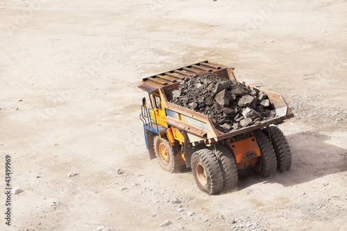 Truck of mining in open cast. Minerals industry