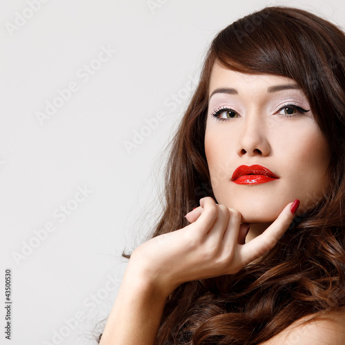 beauty young woman with beautiful long hair