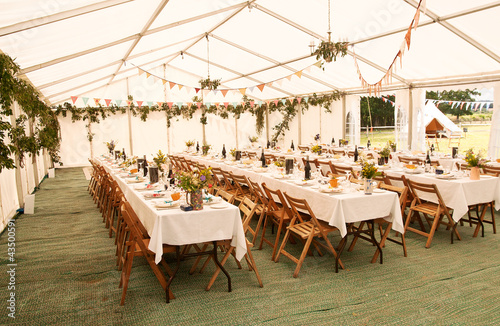 Event tent awaiting guests photo