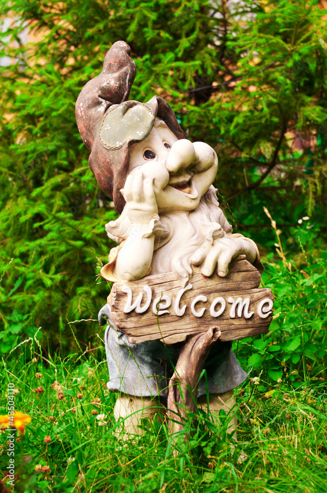 Funny garden gnome