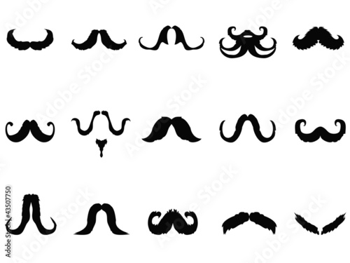 black mustaches set
