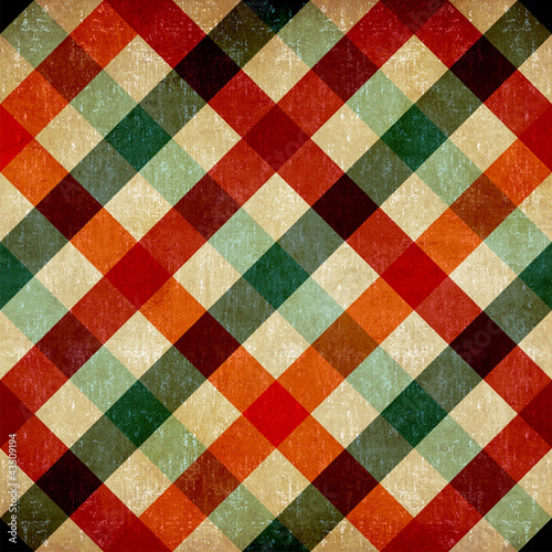 Vintage checkered tablecloth pattern