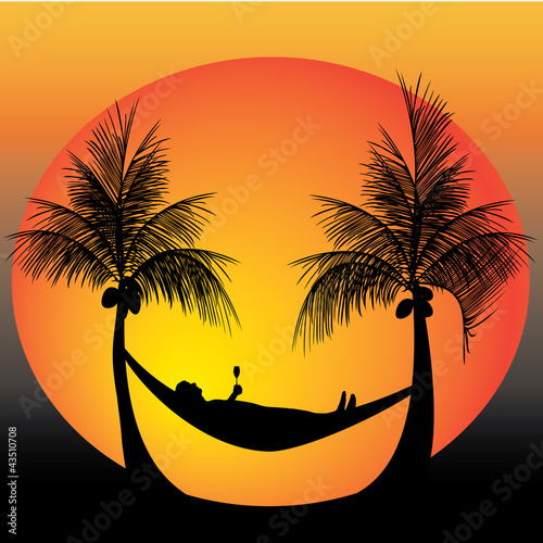 relax on a hammock