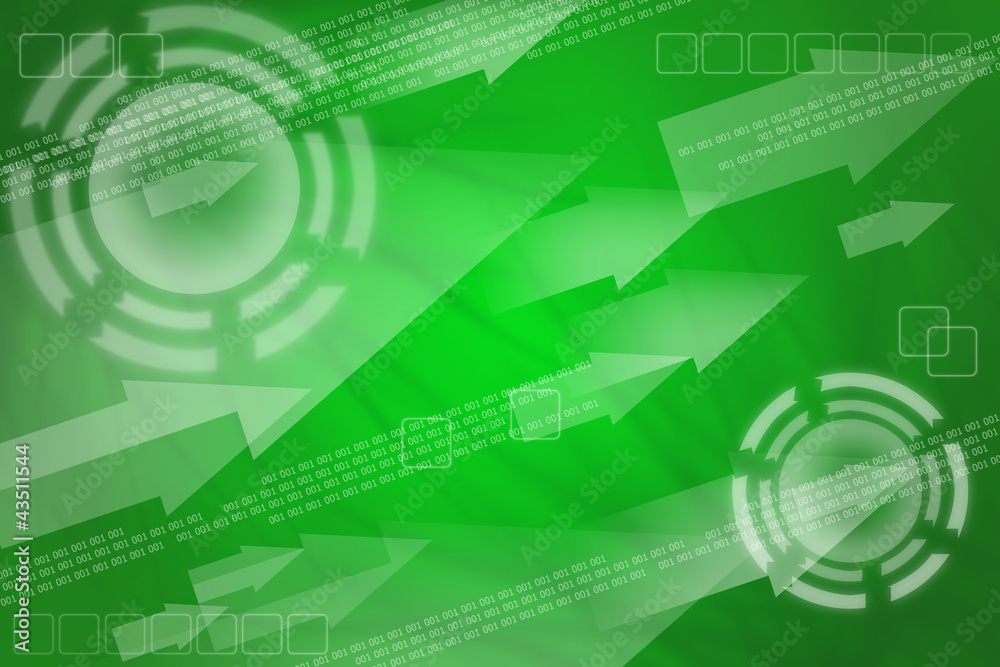 Obraz premium Abstract digital green background