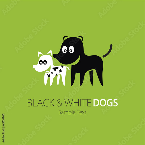 Company  Business  Logo Design  Vector  Black and White Dog