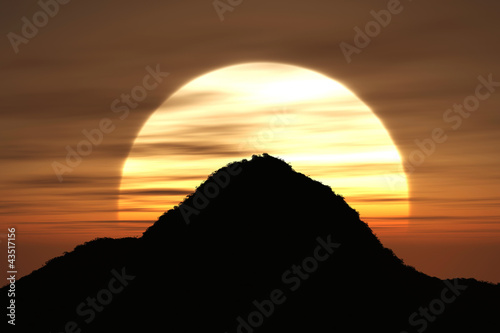The sunset mountain