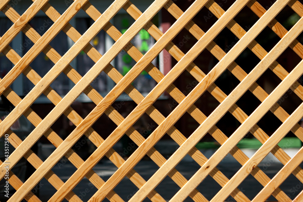 wooden trellised fence from a pine wooden trellised fence from a pine