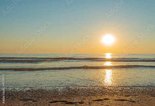 Sunset at sea in summer