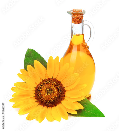 sunflower oil with flower
