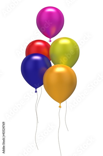 5 bunte Luftballons