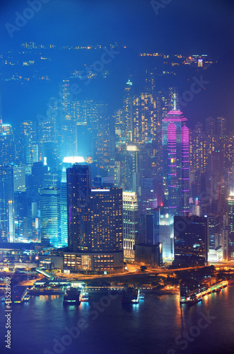 Hong Kong aerial night © rabbit75_fot