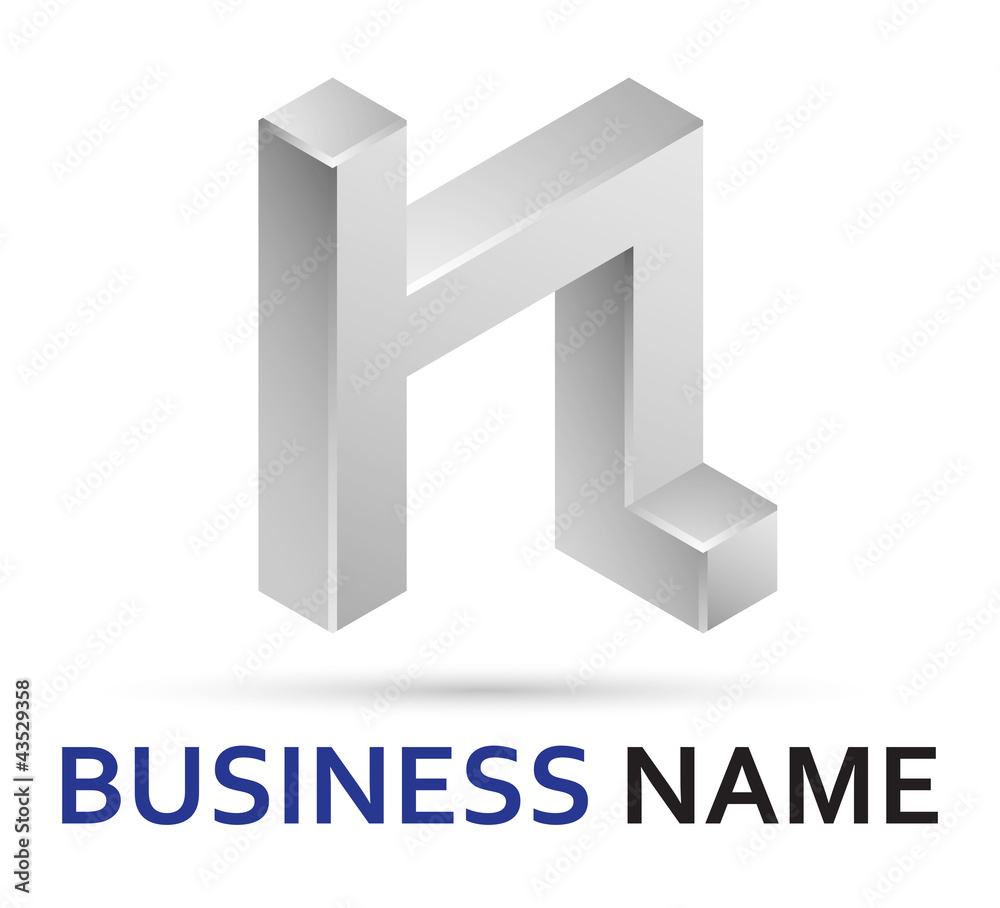 Alphabet logo design - lower-case letter n Alphabet logo design - lower-case letter n
