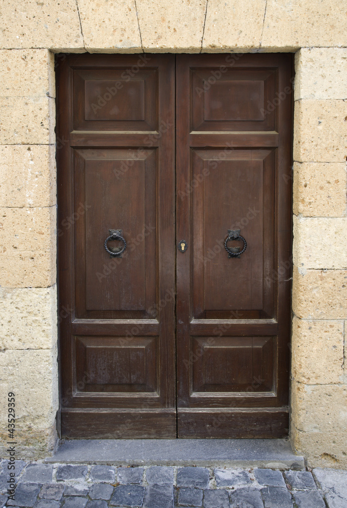 Italy. Old door, Italian architecture detail.