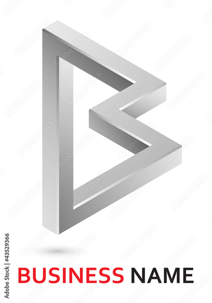 Alphabet logo design - abstract impossible letter B or Beta Alphabet logo design - abstract impossible letter B or Beta