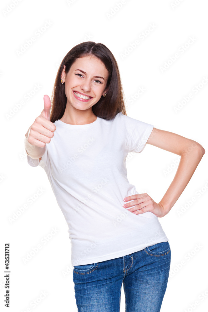 female showing thumbs up female showing thumbs up