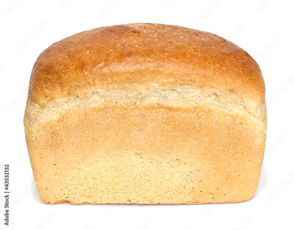 bread on a white background