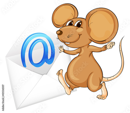 mouse with mail envelop