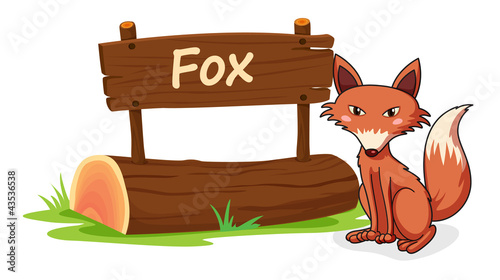 fox and name plate