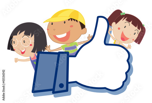 kids showing thumb picture