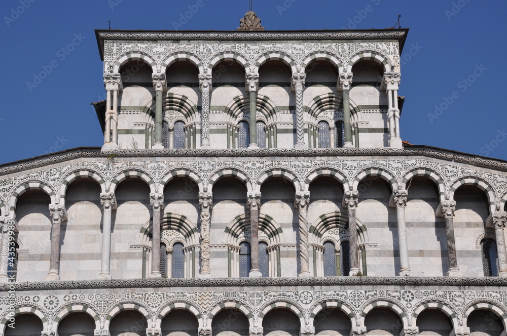 Facade  Dome Duomo di Lucca Italy Tuscany