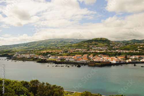 View to Horta, biggest city of Faial island, Azores