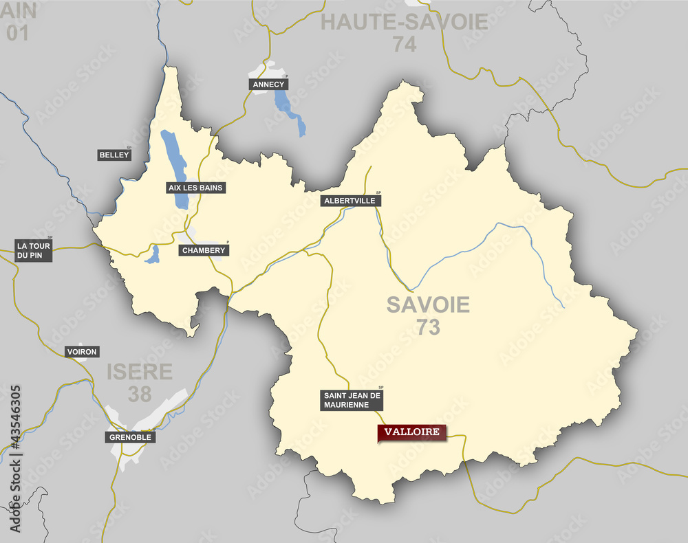 Carte et situation de Valloire